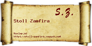 Stoll Zamfira névjegykártya